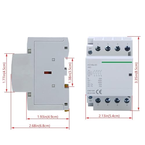 Contacteur modulaire rail DIN 4P 63A commande 24V CC pour armoire électrique