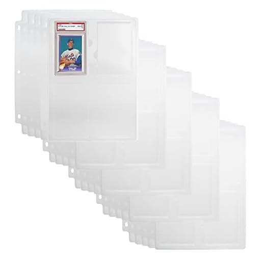 Simply Genius (25 Pack Ultra Collectible Cards Storage Tray Holder Fits Sports Cards in Slabs Graded by PSA and Pro Trading Cards for 3 Ring Trading Card Binder Pages