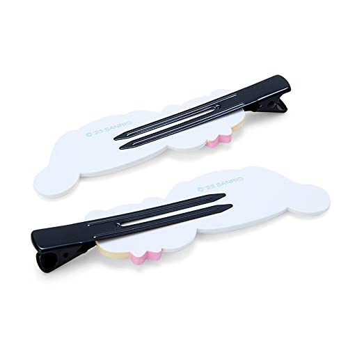 Image of SANRIO Cinnamoroll Long Bangs Clip, 2 Pack, White, 10 x 14 1.5 cm (3.94 5.51 0.59 inch), Hair Clip for Young Girls & Children, Unisex, ABS Plastic