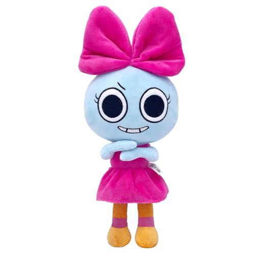 Kouipoie Dandy's World Peluche douce, mignonne, 33 cm, pour enfants, garçons et filles âgés de 4, 5, 6, 7, 8, 9, 10 ans, idéale pour les anniversaires (coquelicot)