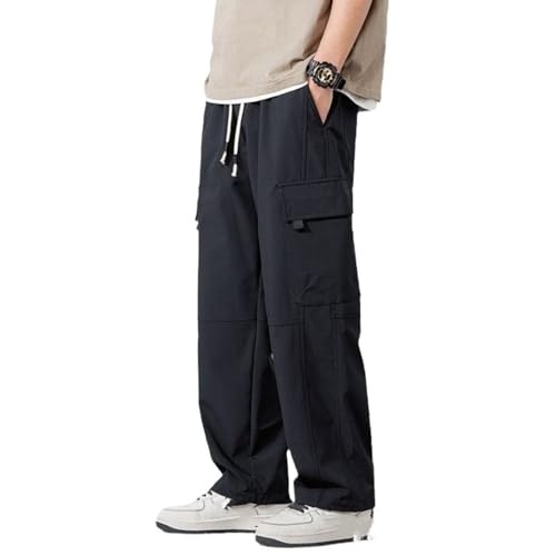 Pantalon cargo décontracté coupe ample avec poches pratiques et design unisexe fluide