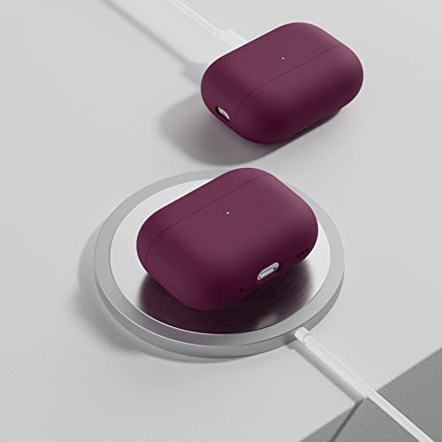 ORNARTO for AirPods Pro 2 Case, Hybrid Silicone, Wine Red by ORNARTO - Used condition - Image 5
