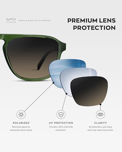 Image of WearMe Pro Polarized Modern Aviator One-Bridge Square Mens Sunglasses
