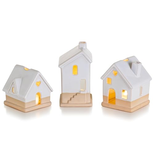 Romadedi Lichthaus Weiß für Weihnachtsdeko Innen: Porzellan...