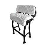 29' Leaning Post Bench Seat, Integrated 4 Rod Holders, Fits Most Fishing, Center Console, and Bay Boats, Heavy Duty Coated Aluminum, L - 29 inch, W - 15.7 inch (Pro 2 w/Black Rest Black)