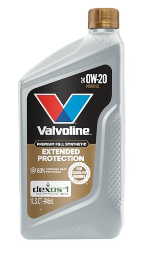 Image of Valvoline Extended Protection Full Synthetic Motor Oil SAE 0W-20 1 QT, Case of 6