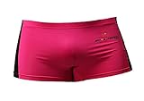 BRAVE PERSON Men's Boxers Fashion Smooth Trunks Gym Shorts bj1005 (S, Red)