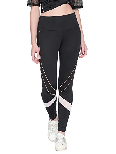 Image of Active wear Black Tight Fit Trackpants for Women's