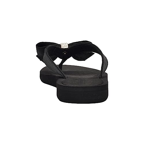 Guess Women's Tuta Flip-Flop, Black, 7 #TOP2