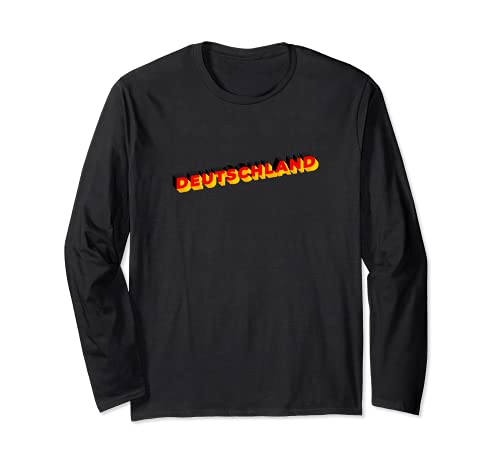 Flag Germany Long Sleeve T-Shirt, Black