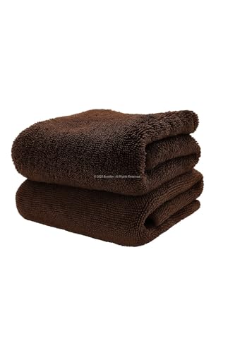 Ultra Kalın Mikrofiber Araba Kurulama Havlusu, 2'li Set, 40x30 cm, Süper Su Emici, Çift Katlı, Leke Bırakmaz, Çizmez, Hızlı Kuruyan Oto Temizlik Bezi