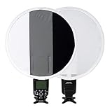 FOTOCREAT 12'(30cm) White Balance Gray Card Portable Softbox Multi-Function Diffuser for Speedlight Flashlight