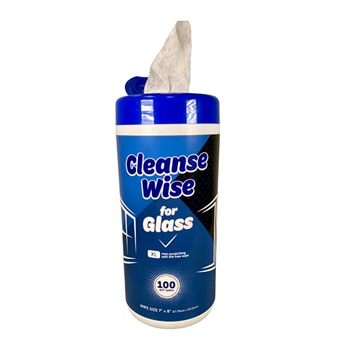 Cleanse Wise Glass Cleaning Wipes 100 Ct #TOP15
