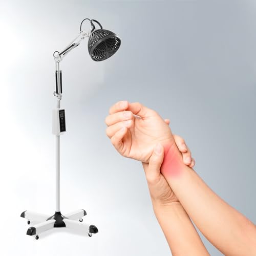 Lámpara de luz roja, lámpara infrarroja TDP con pantalla táctil, lámpara de calor de 300 W, lámpara de luz roja, lámpara de calor infrarroja, base y uso doméstico portátil con luz infrarroja