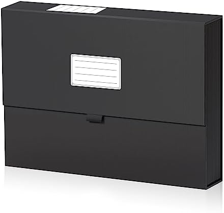JiaWei Expanding File Folder with Pockets, White Accordian