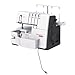 Bernette B64 Airlock Overlocker Sewing Machine with Automatic Air Threader, LED Light, Micro Thread Control - Heavy Duty Serger Quilting & Embroidery Kit, Needles, Thread, Bobbin, Table, Accessories