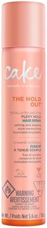 Cake Beauty Hairspray, The Hold Out – For Brushable, Touchable, Flexible Hold– Multi Tasking Styler- Vitamin E & Abyssinian Oil – For All Hair Types- 5.6 Oz. / 160 g