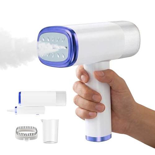 Image of Portable Travel Steamer for Clothes - Handheld Foldable Clothing Steamer | Clothes Steamer Iron Removes All Fabrics Wrinkles, 1000W High Power, 20s Fast Heat-Up Effectively Make Clothes Soft & Smooth