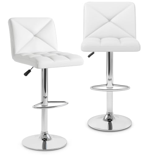 COSTWAY Adjustable Gas Lift Swivel Bar Stools