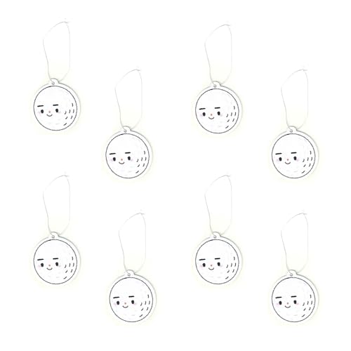 Image of Generic A&D Hanging Air Freshener for Car, Home, Office, Bathroom | 8 Pack | Multiple Designs & Scents (Bikini Tree|Heart|Fish|Bee|Waterdrop|Sock|Golf Ball|Bikini Butterfly) (Golf Ball (Black Ice))