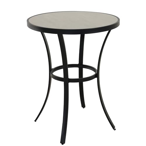 Grand patio Counter Height Bar Table, 35.5” Outdoor Weather-Resistant Round Dining Table
