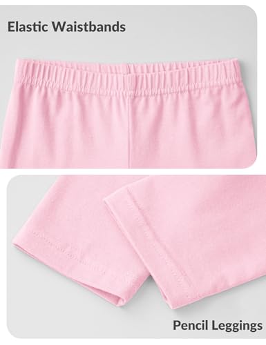 Witwot 3 Pack Baby Girls Leggings Toddler Kids Soft Cotton Pants Size 18M-5T4