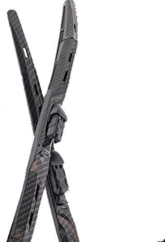 Nicebee 2 unidsset de fibra de carbono exterior parabrisas ventana delantera tres secciones interior incrustado metal soporte limpiaparabrisas