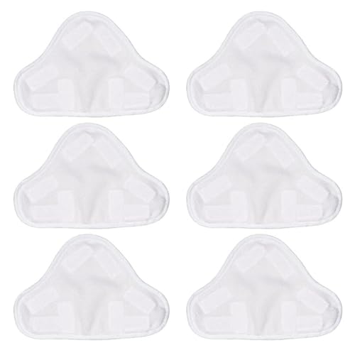 Bluwhale 6 almohadillas de microfibra para mopa de vapor lavables para suelo...