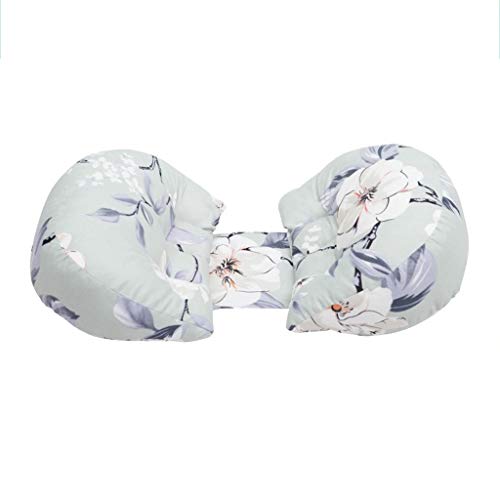 YUNMO Embarazo Almohada Mellizos Cuña Forma de H 100% Algodón Maternidad Cuerpo Almohadas Ajustable Almohada multifunción