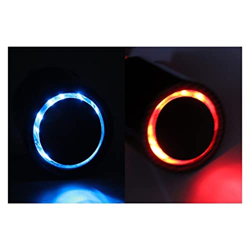 Universal Car LED Exhaust Pipe Modified Single Outlet Tail Throat Modification 781B