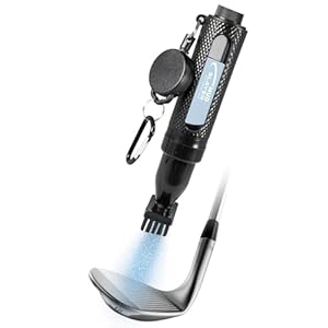 Mud Slayer Golf Club Cleaning Brush with Fine Mist Spray, Leak-Proof Viewing Window & Retractable Clip – Dual Bristle Head, Ergonomic Handle – Must-Have Golf Accessories for Men & Women
