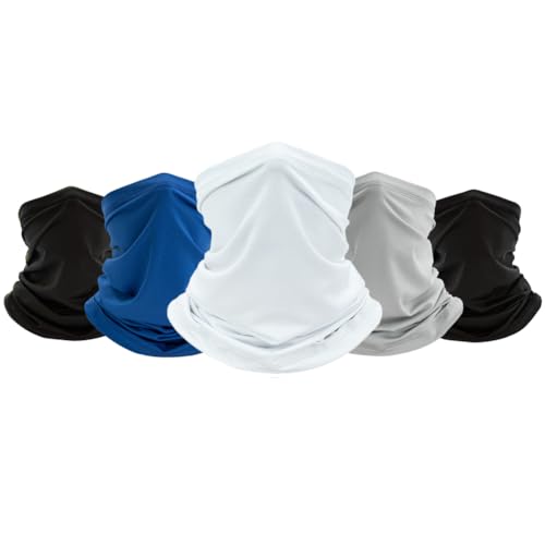 EVD-X 5 Pack Sports Bandana Multifunctional Elastic Scarf, Face & Neck Protection, Head Wrap, UV Protection, Outdoor Unisex (5Pack 3.0)