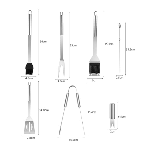 Set Parrillero Acero Inoxidable 20 Piezas miniatura 7