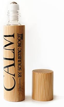 Calm Essential Oil Roller, Calm Essential Oil Roll On Blend, 10ml Glass Roller- Stress Relief, Essential Oil Blends, Aromatherapy Self Care Products for Women. Soulistic Root