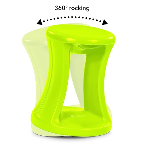 Image of Simplay3 American Home Live Fit Active Balance Chair, 17 inch Stool for Adults and Teens- Ergonomic Office Desk Chair with Rock, Wobble, Tilt Motion for Learning, Work and Study, Bright Lime Green