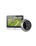 EZVIZ HD Peephole Doorbell Camera, AI Human Detection, 155° Ultra-Wide View, 4.3-inch Color Screen, Two-Way Talk, IP54 Weatherproof, No Monthly Fee, Supports 256GB MicroSD for 35-105mm Doors (DP2C)