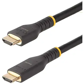 StarTech.com 30ft Active HDMI Cable w/Ethernet - HDMI 2.0 4K 60Hz UHD - Rugged HDMI Cord w/Aramid Fiber - Durable High Speed HDMI Cable - Heavy-Duty HDMI 2.0 Cable (RH2A-10M-HDMI-CABLE)