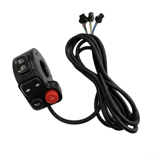 CNANRNANC Interruptor de bicicleta eléctrica 4 en 1, señal de giro para botón de bocina para bicicleta de montaña, scooter, bicicleta eléctrica