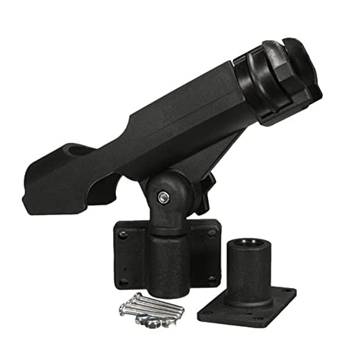 VENOAL Boots-Kajak-Angelrutenhalter, Kunststoff, verstellbar, abnehmbare Bootshalterung, Angelablage
