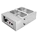 Chocolate Tempering Machine, 17.64lbs 2 Tanks Chocolate Melting Pot, Temperature Control 77-185°F, 600W Stainless Steel Electric Commercial Food Warmer For Chocolate/Milk/Cream Melting and Heating