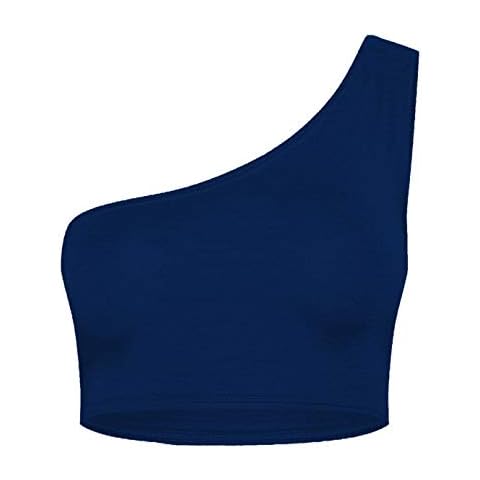 Hamishkane One Shoulder Sleeveless Crop Top Cover