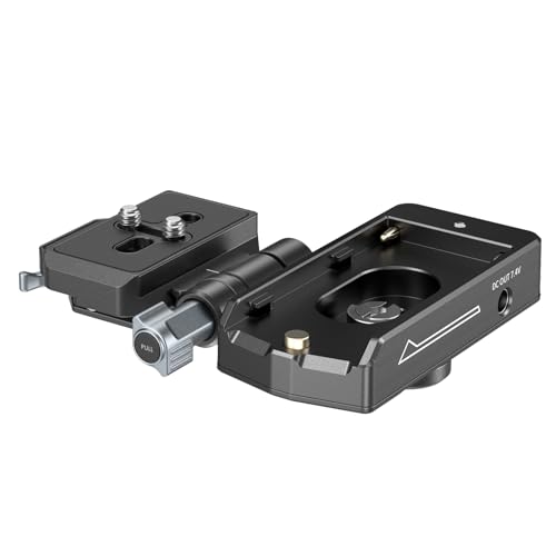 SmallRig NP-F Battery Plate with Quick Release Plate for Arca-Swiss, Dual DC Output ports, Compact & Foldable NP-F Battery Adapter Plate for DSLR Camera, Tripod, Compatible with NP-F970 Battery - 4696
