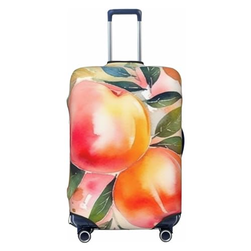 Travel Luggage Cover Suitcase Protector Elastic Washable Colorful Peach Watercolor Design Suitcase Cover Anti-scratch Spandex Baggage Covers Fits 18-32 Inch Luggage