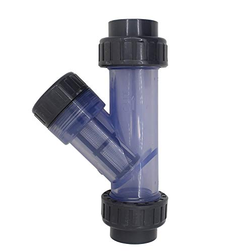 Clear PVC y Strainer 20 25 32 40 50 63mm Transparent Sediment Water Filter PVC Pipe Inline Filter Irrigation Aquarium Filter mesh