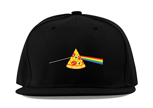 Casquette sport respirante Prismzza en coton noir type fullcap visière plate unisexe