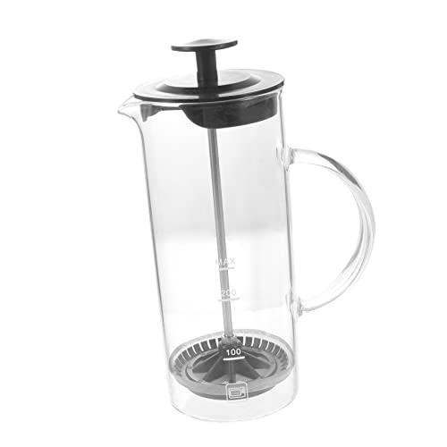 ULTECHNOVO 1 cafetera para espumar leche de cristal cafetera simple balanza resistente caliente frío para cocina, hotel y oficina