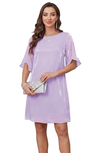 Image of RUMIA Womens Cocktail Dresses Flutter Sleeve Wedding Guest Dresses for Women 2026 Trendy