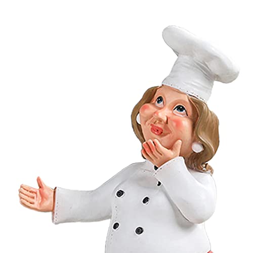 Generic Escultura chef vinho titular resina artesanato mesa estátua criativo cremalheira vinho ornam