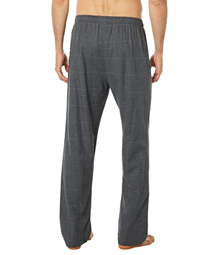 Polo Ralph Lauren Flannel Long Sleeve Pj Top & Classic Pj Pants Charcoal/Crescent Cream Windowpane/Pony Print Sm #TOP4