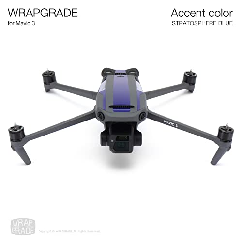 WRAPGRADE Partial Skin Stickers for DJI Mavic 3 / Mavic 3 Classic Accent Color (Stratosphere Blue) by WRAPGRADE - Image 2